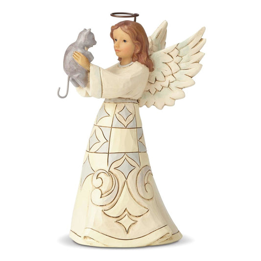 Keepsake Bereavement HEARTWOOD CREEK by JIM SHORE Farmhouse Angel with Cat