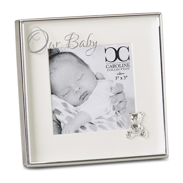 Occasion Gallery Baby Keepsake Gifts:  Silver-tone Our Baby 3x3 Photo Picture Frame