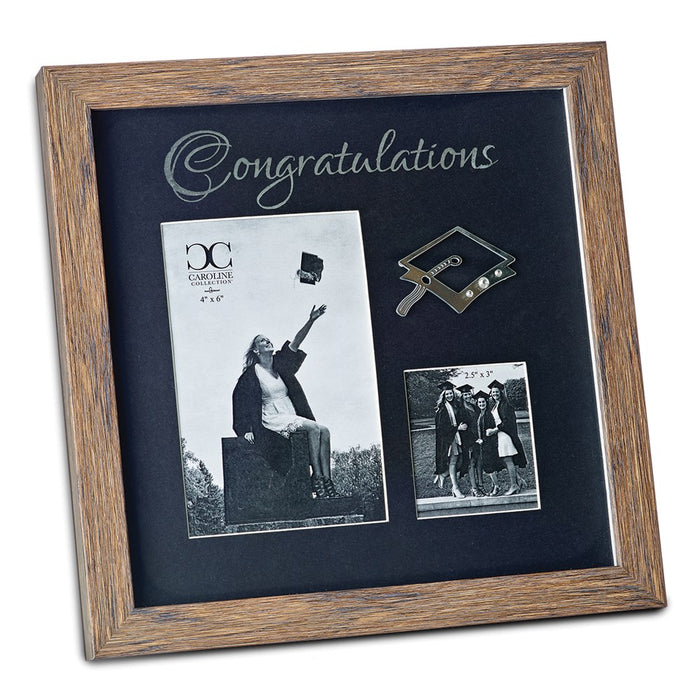 Occasion Gallery Keepsake Congratulations Graduation 2.5x3 and 4x6 Photo Picture Frame