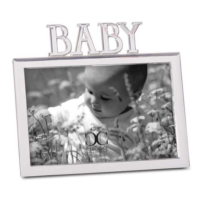 Occasion Gallery Baby Keepsake Gifts:  Silver-tone Baby 4x6 Photo Picture Frame