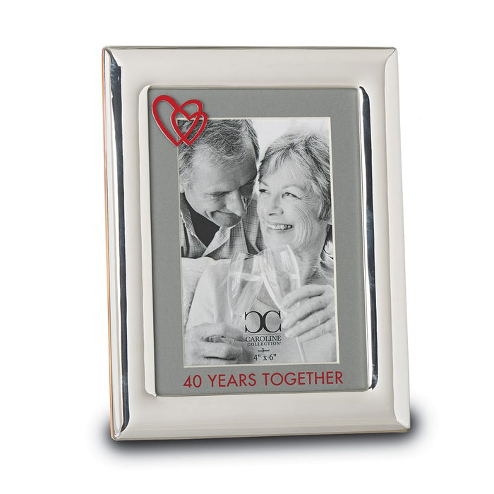 Occasion Gallery Zinc Alloy 40 Years Together 4x6 Photo Picture Frame