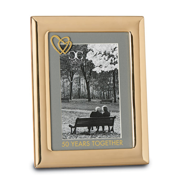 Occasion Gallery Wedding Keepsake Gifts, Gold-tone Zinc Alloy 50 Years Together 4x6 Photo Picture Frame