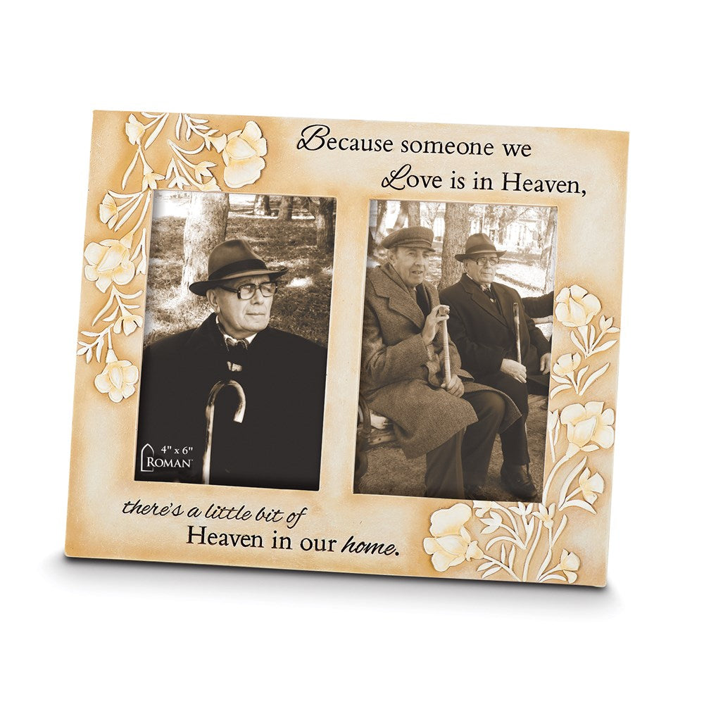 Keepsake Bereavement Floral Heaven Double 4x6 Photo Frame