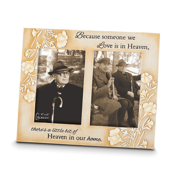 Keepsake Bereavement Floral Heaven Double 4x6 Photo Frame