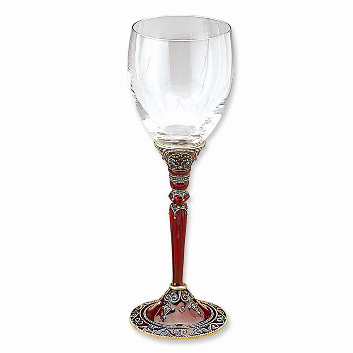 Occasion Gallery®  Enamel & Jewel-toned Stem Wine Glass