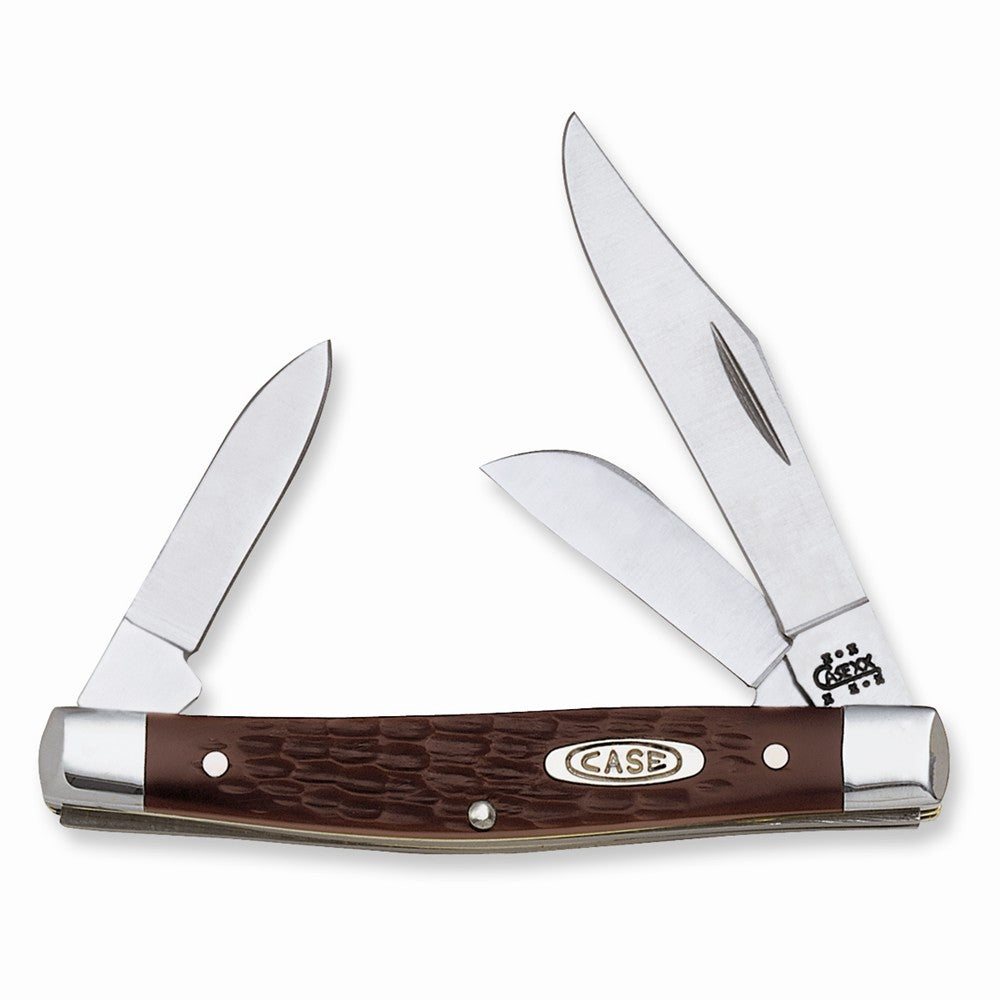 Case Synthetic Brown Medium Stockman Pocket Knife