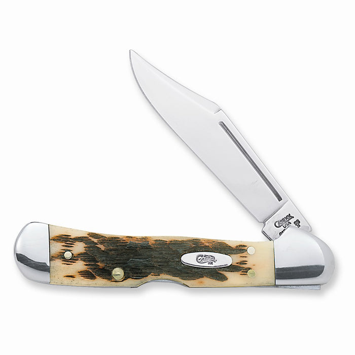 Case Amber Bone Mini Copperlock Pocket Knife