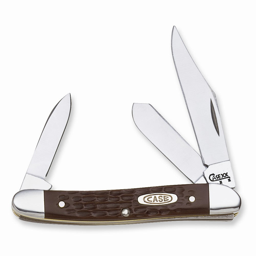 Case Synthetic Brown Medium Stockman Pocket Knife