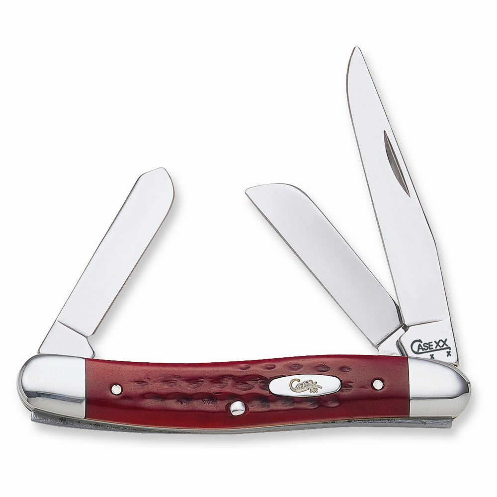 Case Pocket Worn Old Red Bone Medium Stockman Pocket Knife