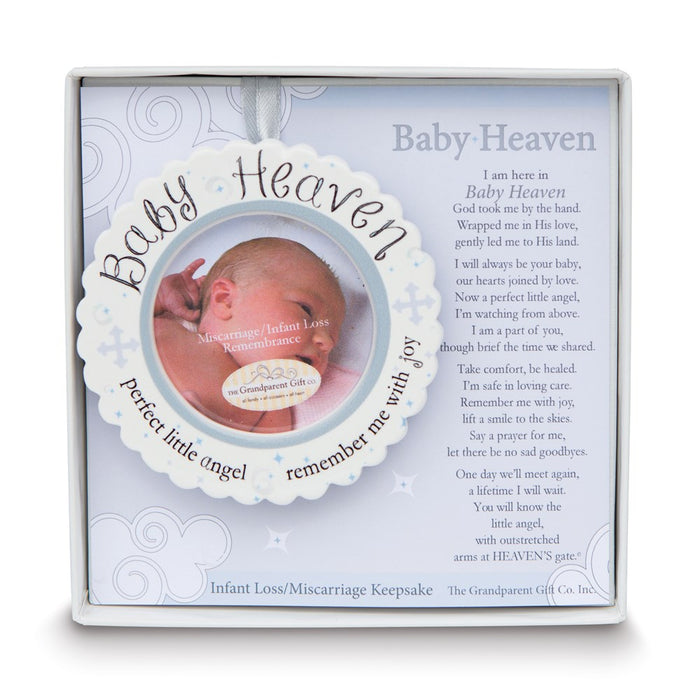 Keepsake Bereavement Baby Heaven Memorial Ornament Boxed with Poem