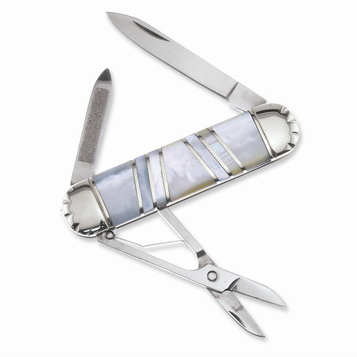 Ocoee River Mother of Pearl Moneyclip/Knife
