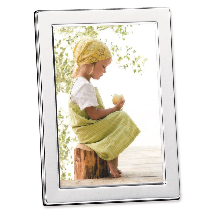 Occasion Gallery Silver-plated Flat Rounded Edge 5x7 Photo Picture Frame