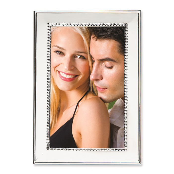 Occasion Gallery Wedding Keepsake Gifts, Silver-plated Beaded Edge 5x7 Photo Picture Frame
