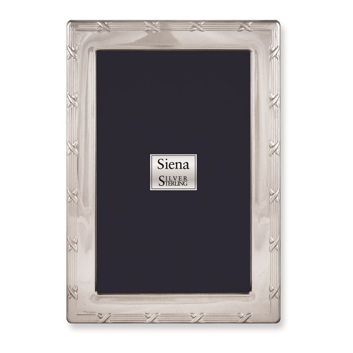 Occasion Gallery Wedding Keepsake Gifts, Bilaminate 925 Sterling Silver Reed & Ribbon 4x6 Photo Picture Frame