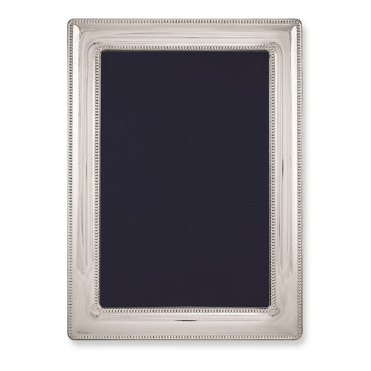 Occasion Gallery Wedding Keepsake Gifts, Bilaminate 925 Sterling Silver Dbl Border Bead 7.5x9.5 Photo Picture Frame