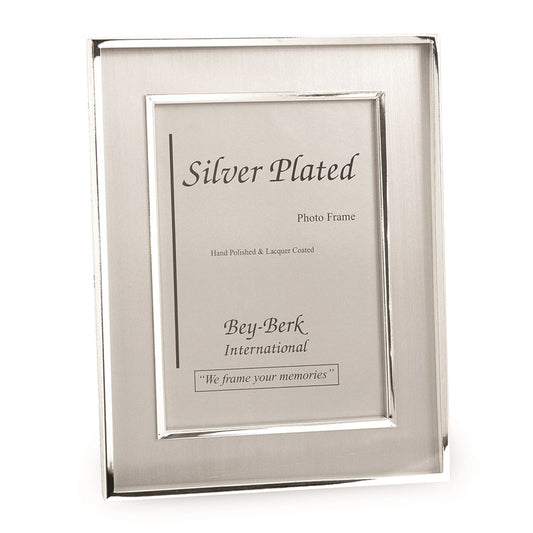 Occasion Gallery Silver-pltd Brushed Finish Photo Picture Frame