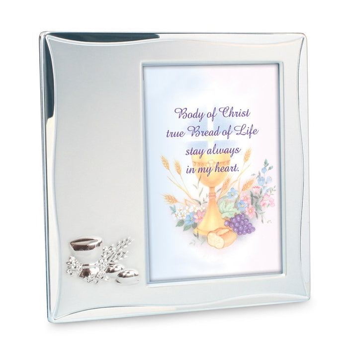 Occasion Gallery Silver-plated Satin First Communion 3.5x5 Photo Picture Frame