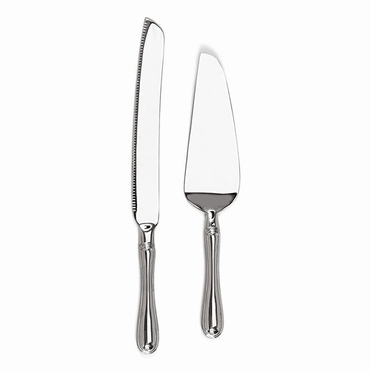 Nickel-plated Westwood Knife & Server Set