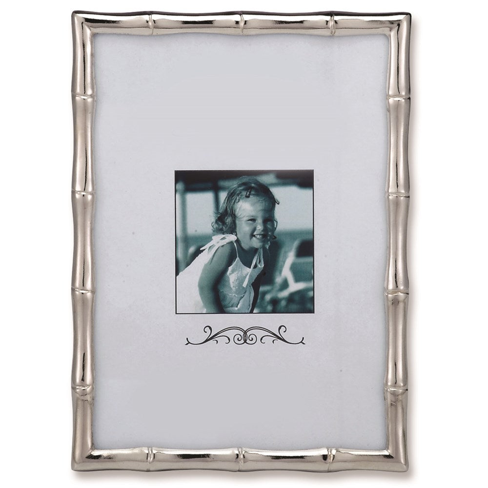 Occasion Gallery Silver-tone Bamboo 4x6 Photo Picture Frame
