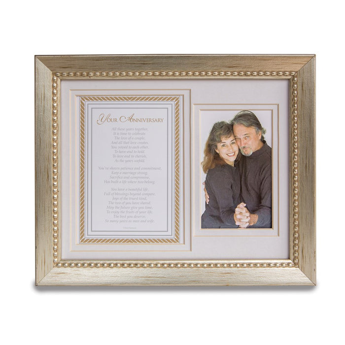 Silver Anniversary Poem and Double 8x10 Photo Frame
