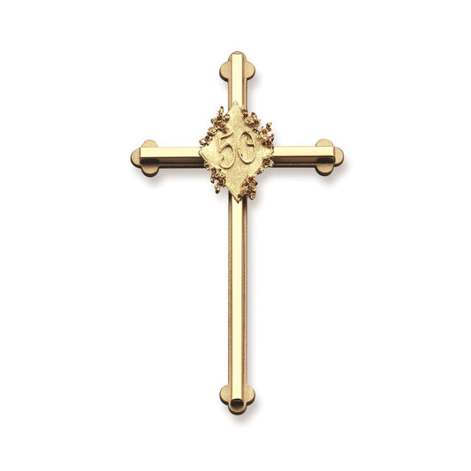 50th Anniversary Gold-tone Metal Cross