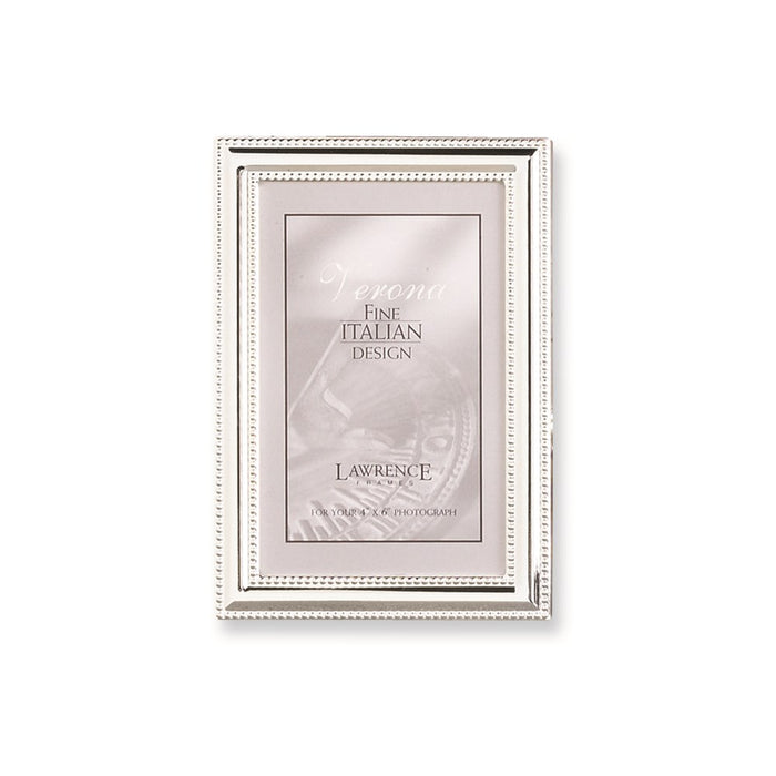 Occasion Gallery Wedding Keepsake Gifts, Silver-plated Beaded Edge 4x6 Photo Picture Frame