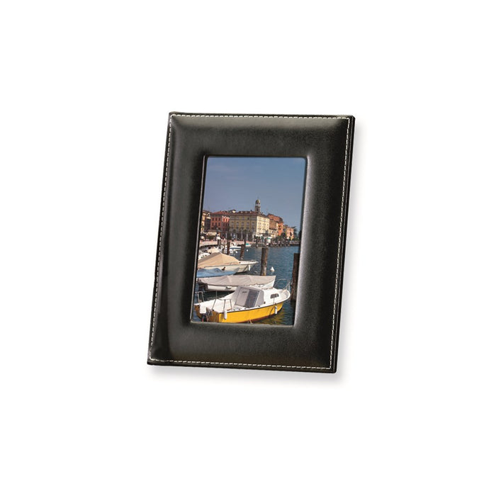 Occasion Gallery Wedding Keepsake Gifts, Black Leather 4x6 Photo Picture Frame