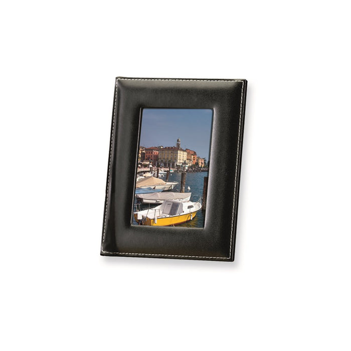 Occasion Gallery Wedding Keepsake Gifts, Black Leather 5x7 Photo Picture Frame