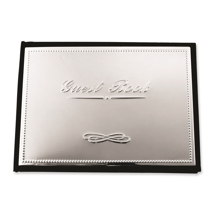 Silver-plated Wedding (holds 300 signatures) Guest Book