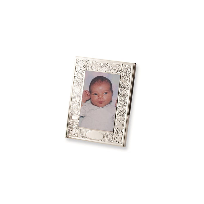 Occasion Gallery Baby Keepsake Gifts:  925 Sterling Silver 4x6 Birth Record Photo Picture Frame