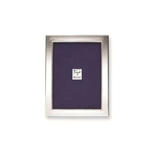 Occasion Gallery Wedding Keepsake Gifts, 925 925 Sterling Silver Beaded 7.5x9.5 Photo Picture Frame