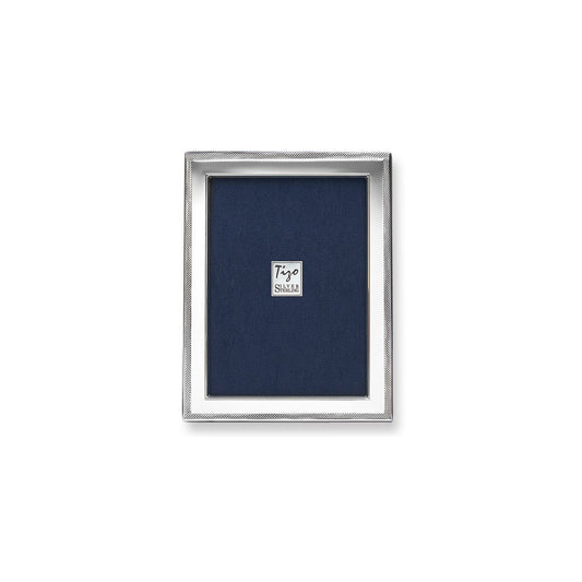 Occasion Gallery Wedding Keepsake Gifts, 925 925 Sterling Silver Plain with Mesh Border 4x6 Photo Picture Frame