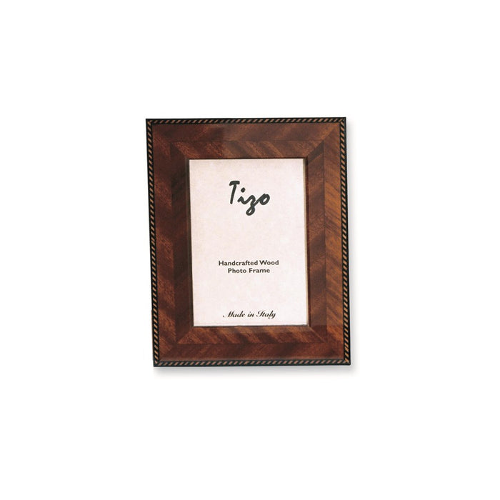 Occasion Gallery Brown Marquetry 4x6 Photo Picture Frame