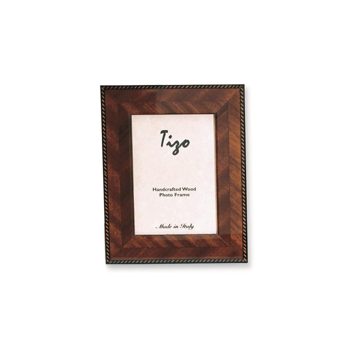 Occasion Gallery Brown Marquetry 7.5x9.5 Photo Picture Frame