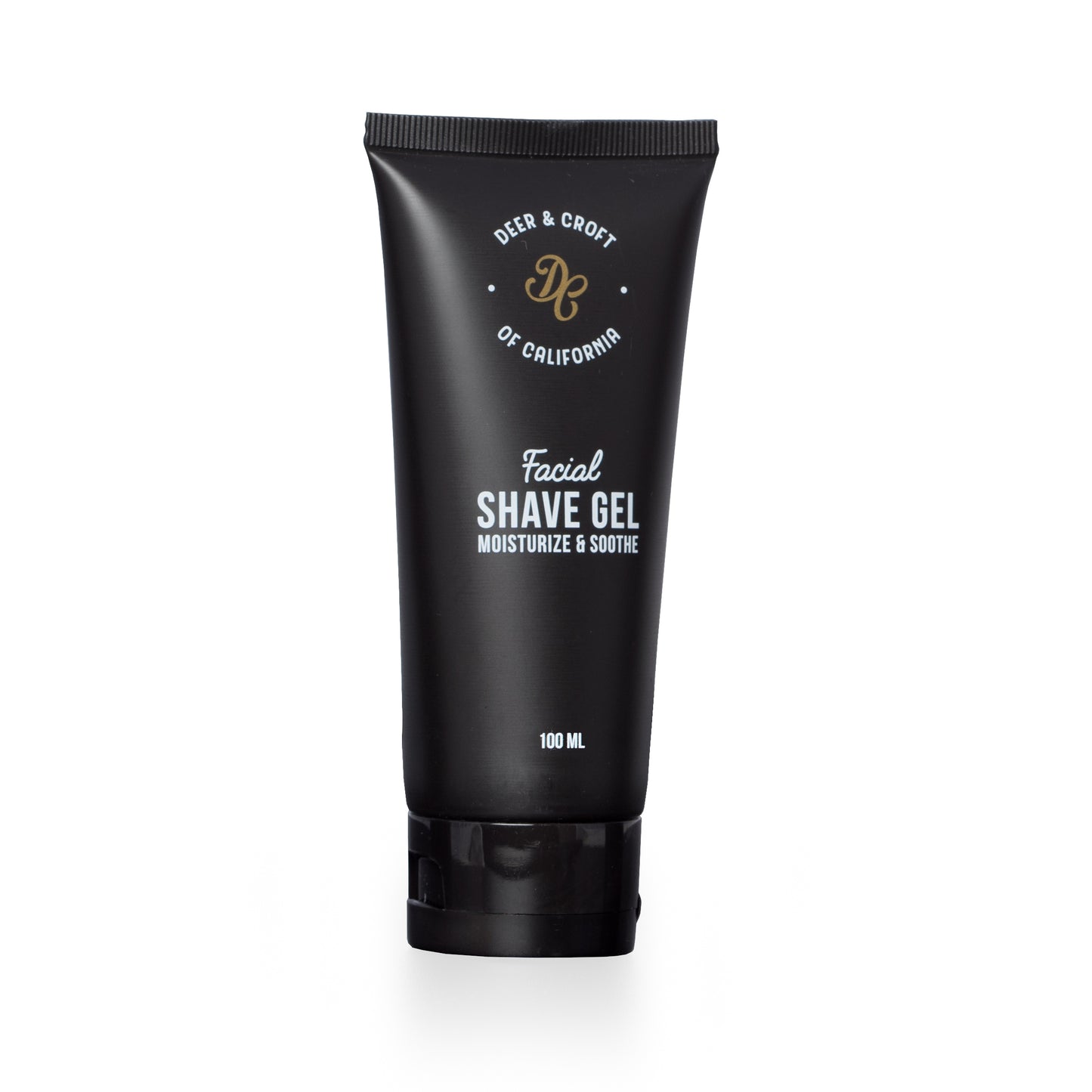 Occasion Gallery Clear Color Deer & Croft Moisturize and Soothe 100 ml Shave Gel in Plastic Tube.  2.5 L x 1.5 W x 5.5 H in.