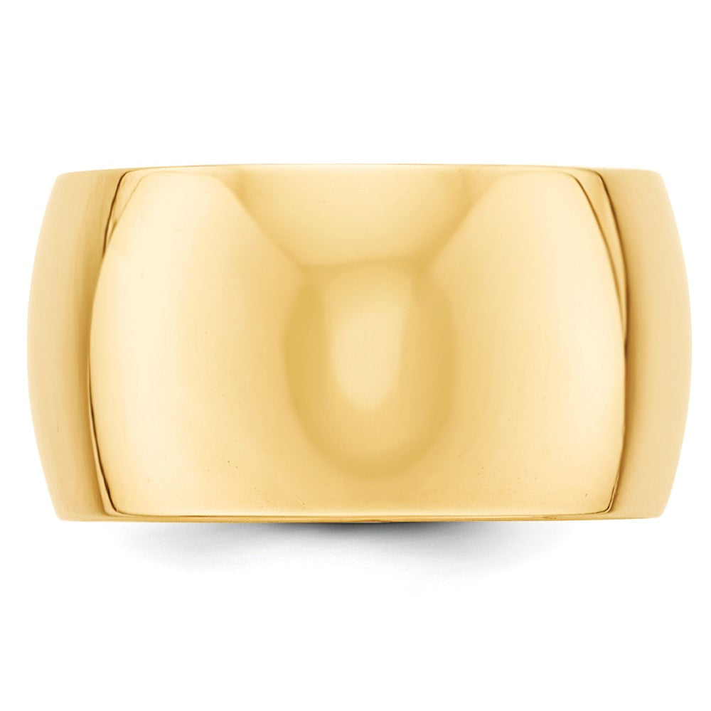 14k Yellow Gold 12mm Half Round Wedding Band Size 14