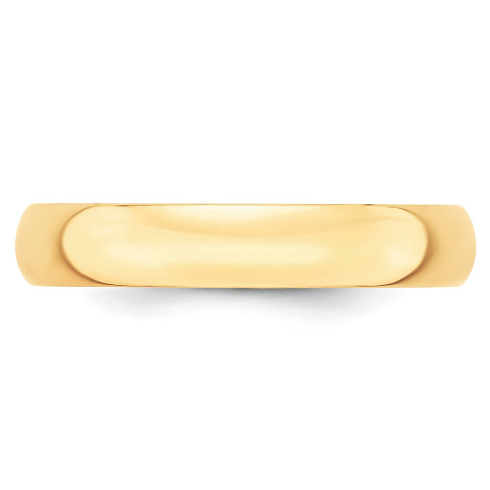 14k Yellow Gold 4mm LTW Half Round Wedding Band Size 12