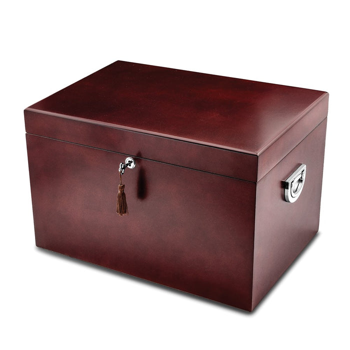 Keepsake Bereavement Cherry Poplar Veneer Matte Finish Locking Memorial Box