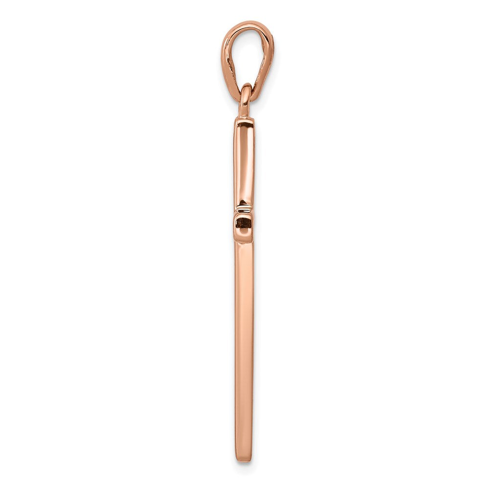 Million Charms 14K Rose Gold Themed Relgious Cross Pendant