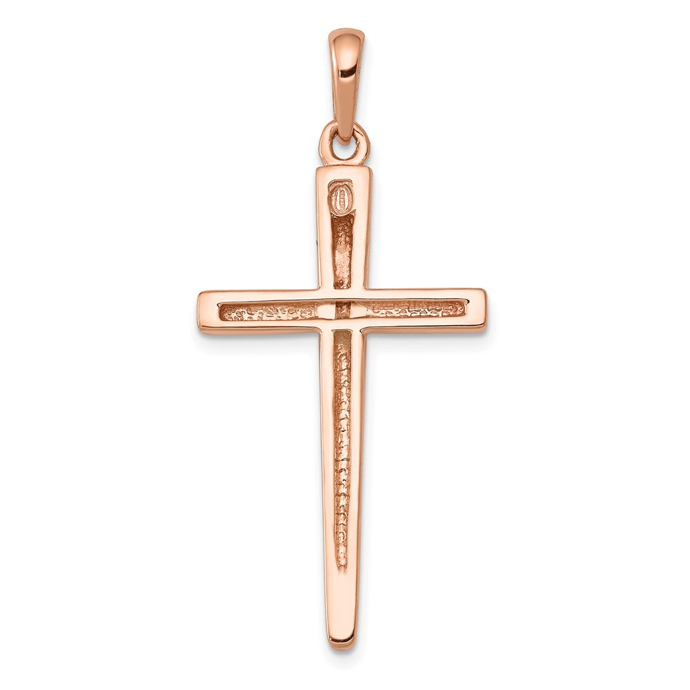 Million Charms 14K Rose Gold Themed Relgious Cross Pendant
