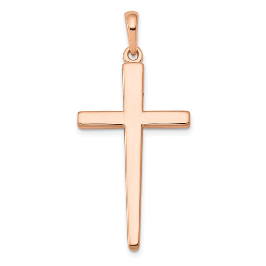 Million Charms 14K Rose Gold Themed Relgious Cross Pendant