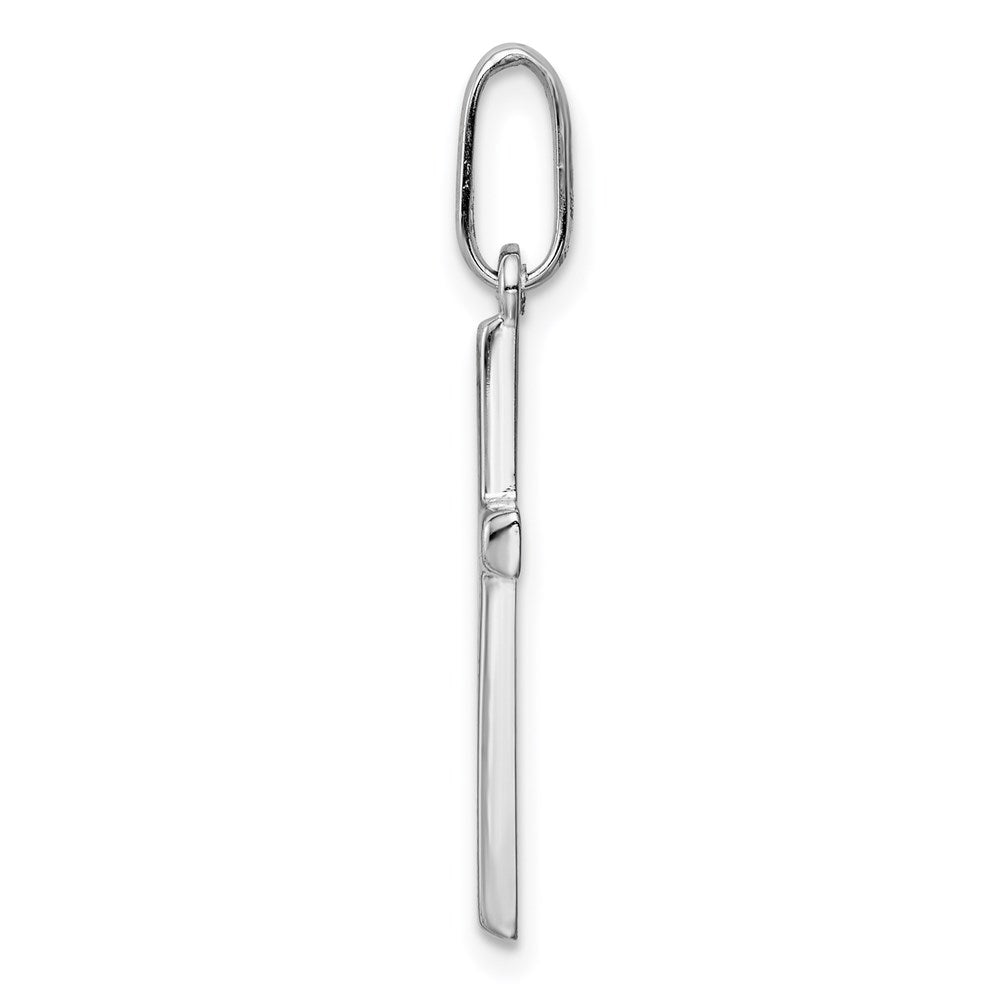 Million Charms 14K White Gold Themed Hollow Relgious Cross Pendant