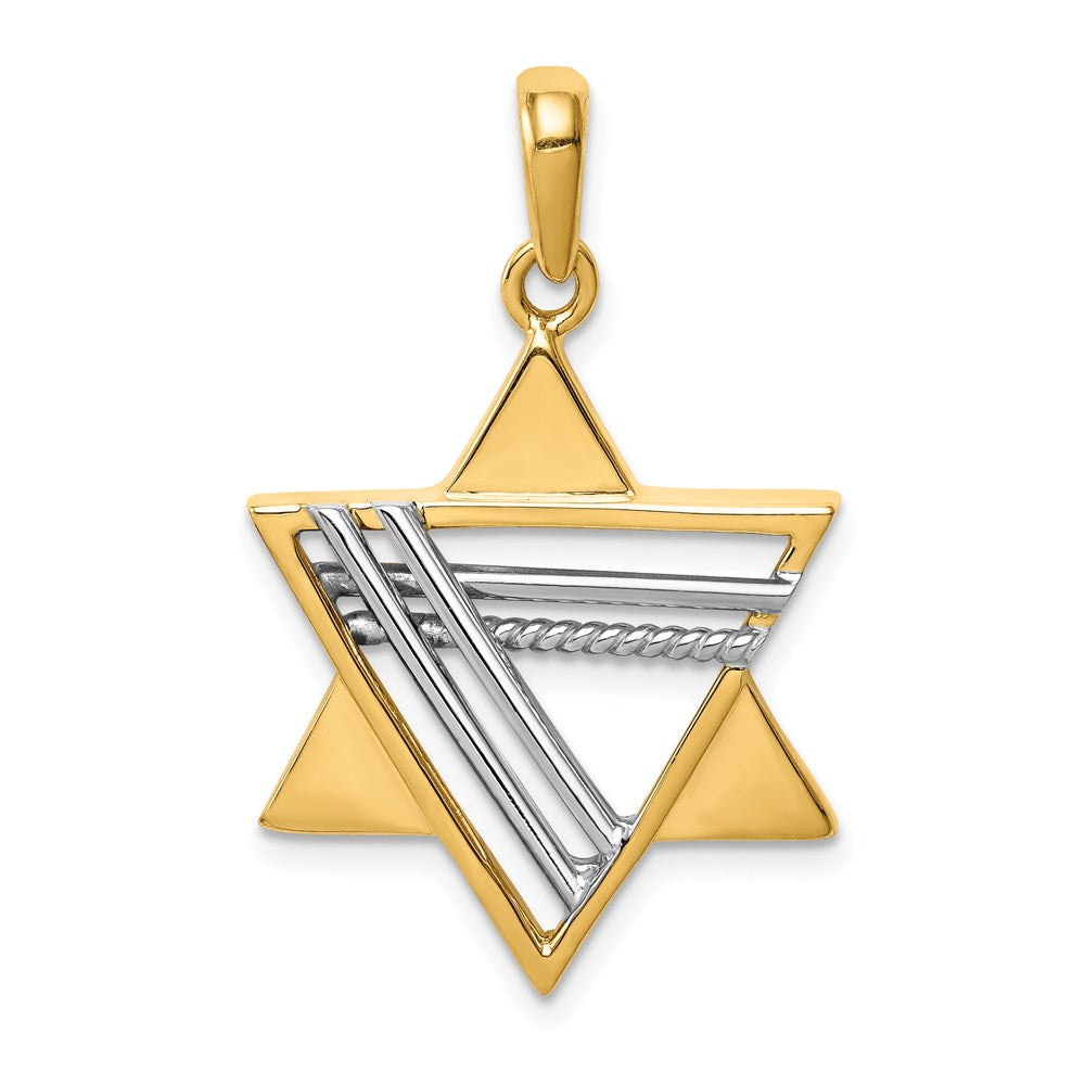 Million Charms 14K Two-Tone Religious Jewish Star Of David Pendant