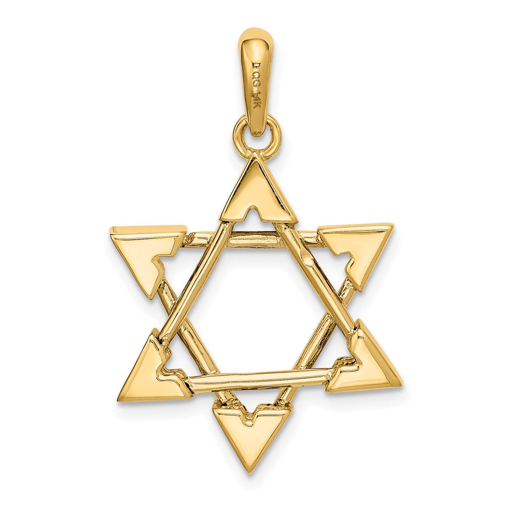 Million Charms 14K Two-Tone Religious Jewish Star Of David Pendant
