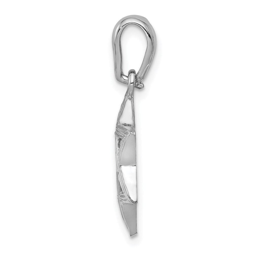 Million Charms 14K White Gold Themed Religious Jewish Star Of David Pendant