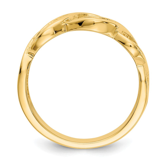 14k Yellow Gold Infinity Ring, Size: 7