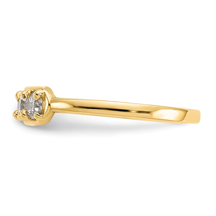 14k Yellow Gold CZ Toe Ring