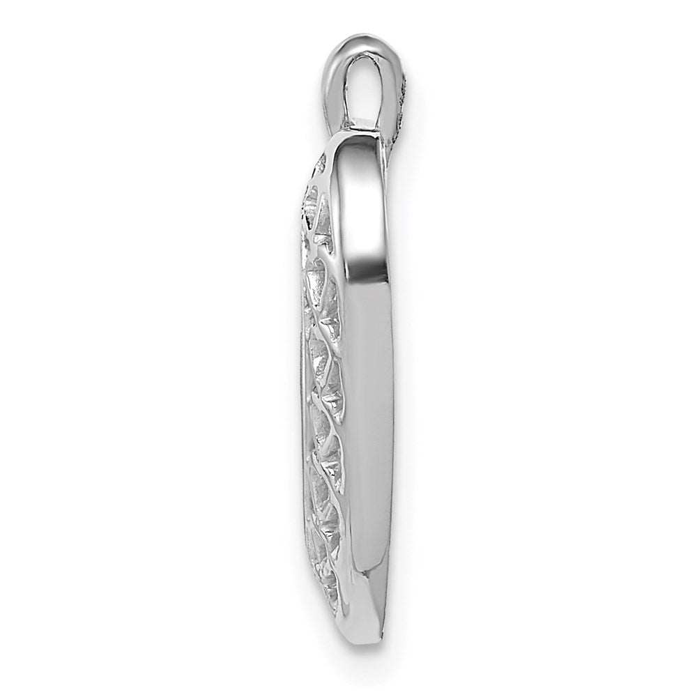 Million Charms 14K White Cut-Out Heart Pendant