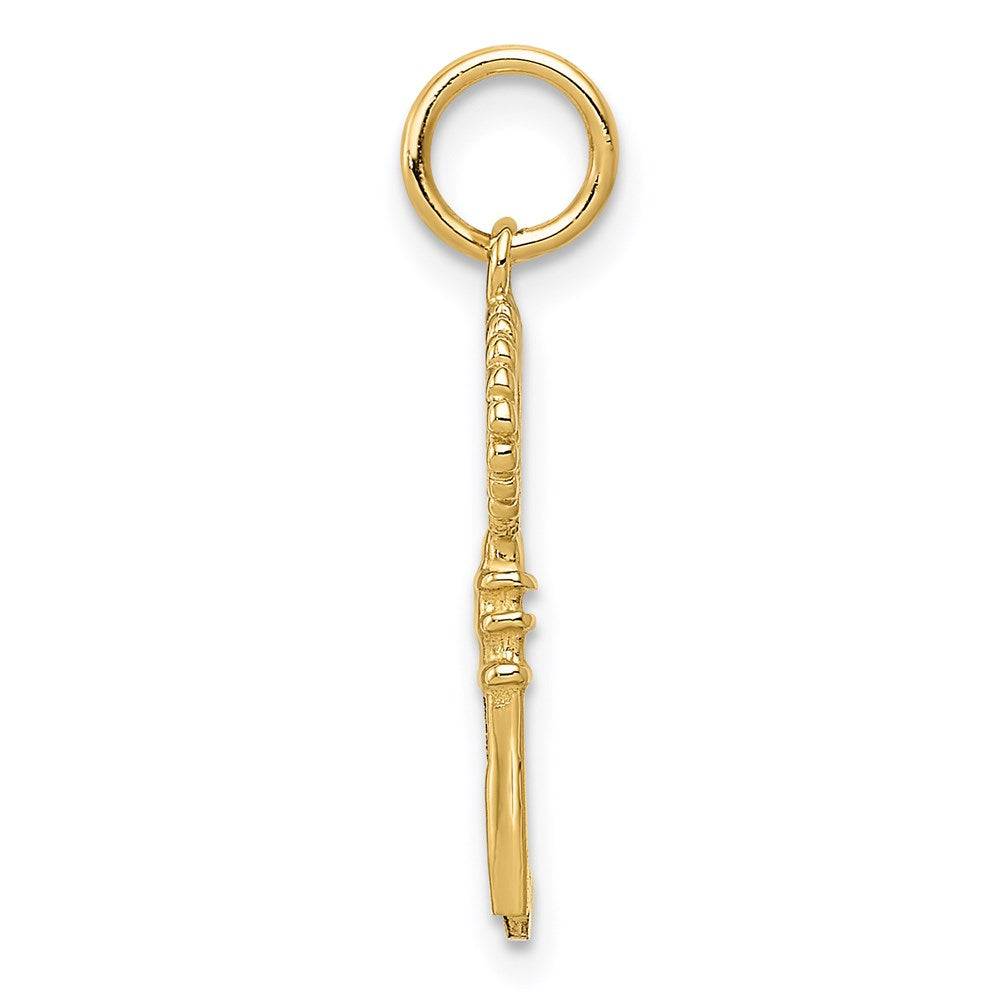 Million Charms 14K Yellow Gold Themed Polished Key Charm