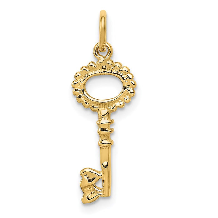 Million Charms 14K Yellow Gold Themed Polished Key Charm